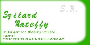 szilard mateffy business card
